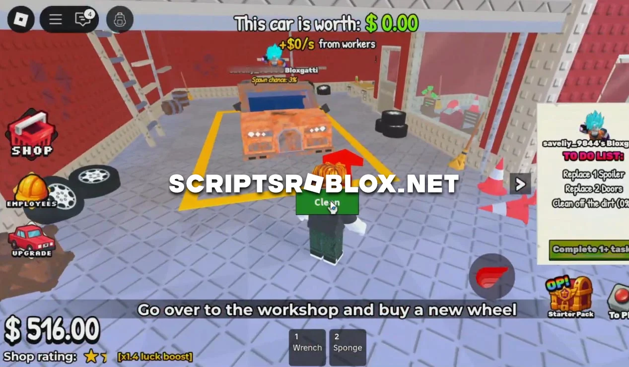 Roblox Repair a Car Script - Auto Clean