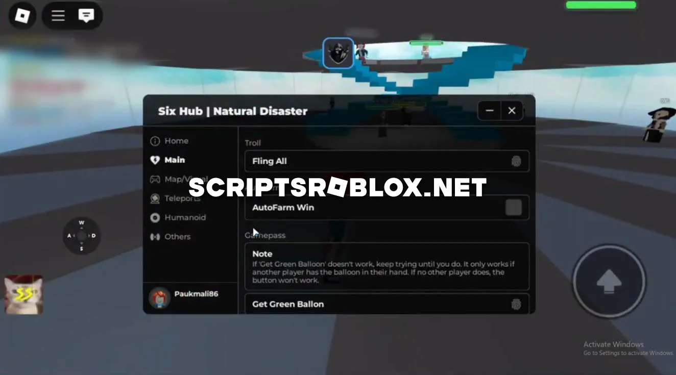 Natural Disaster Survival Script - Auto Farm Win, Teleports & More