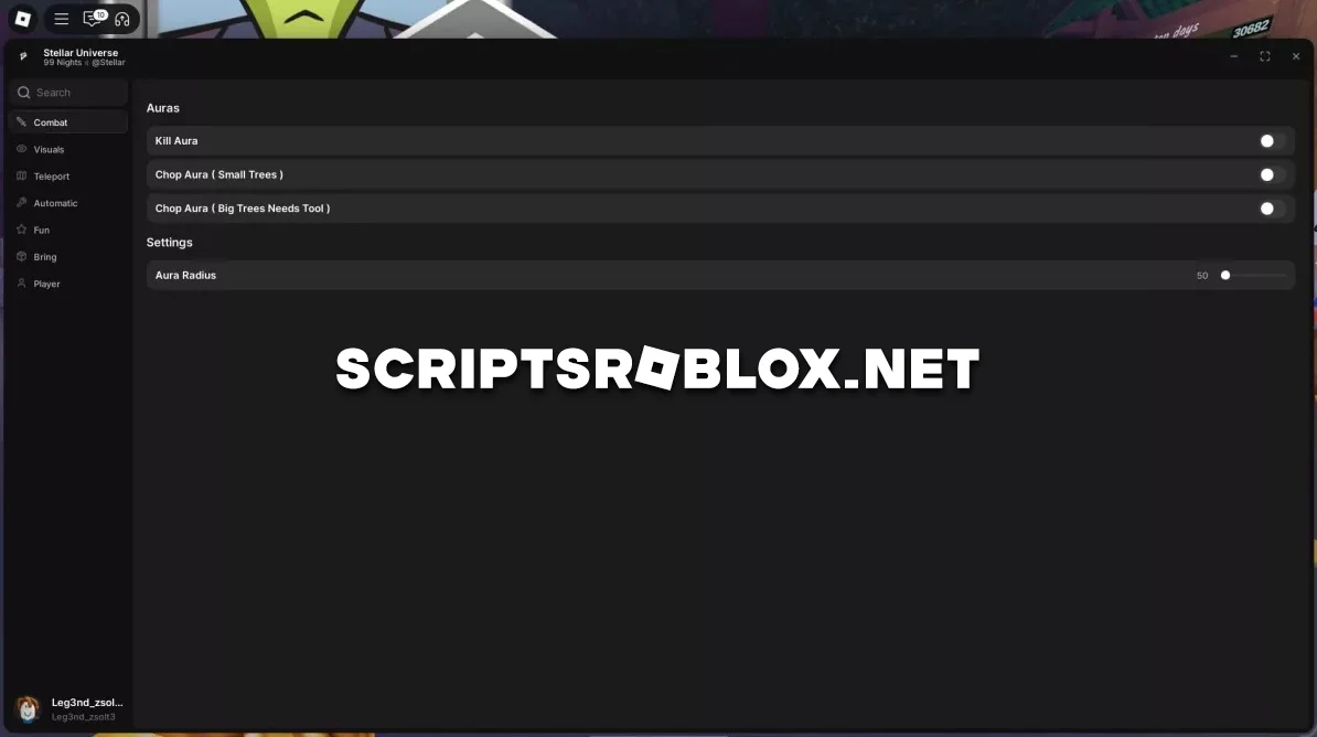 Stellar Universe – OP Script for 99 Nights in the Forest