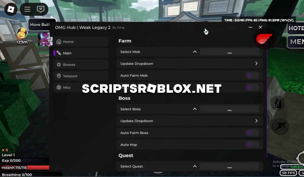 Roblox Weak Legacy 2 Script - Auto Farm, Auto Attack & More