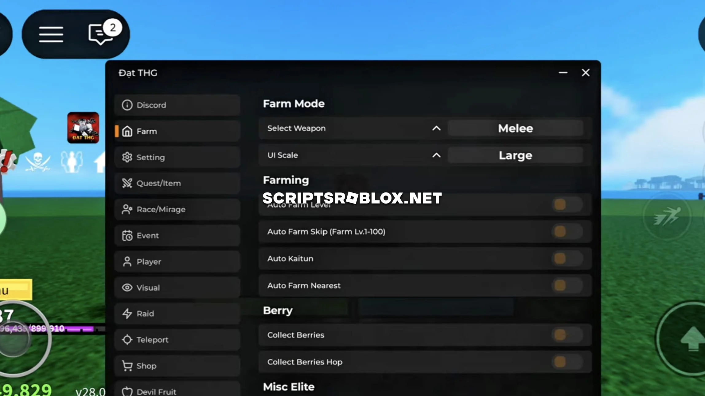 Blox Fruits GUI Script - Max Level Fast Farm, Fruit Sniper (NO KEY)