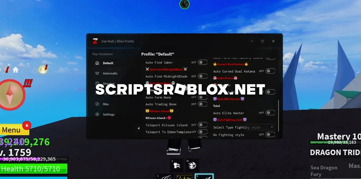 Blox Fruits Script (Zee Hub) - Auto Farm, Tiger Fruit & More