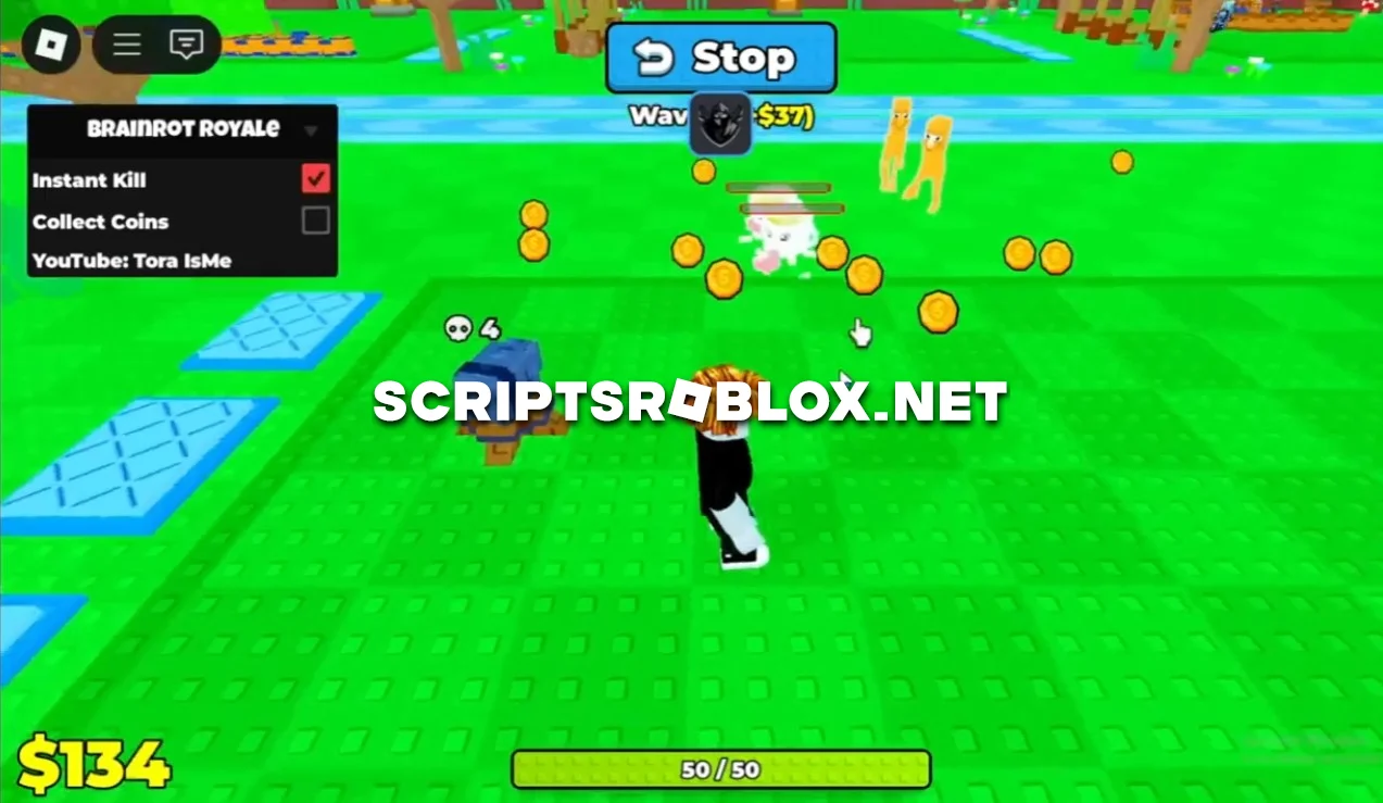 Brainrot Royale Script: Collect Coins, Instant Kill (NO KEY)