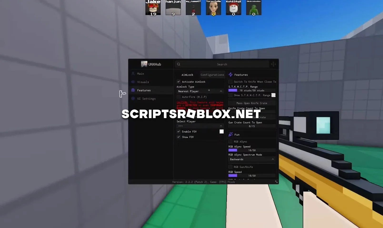 Roblox Flick Script - ESP, Aimlock, X-Ray & More (NO KEY)
