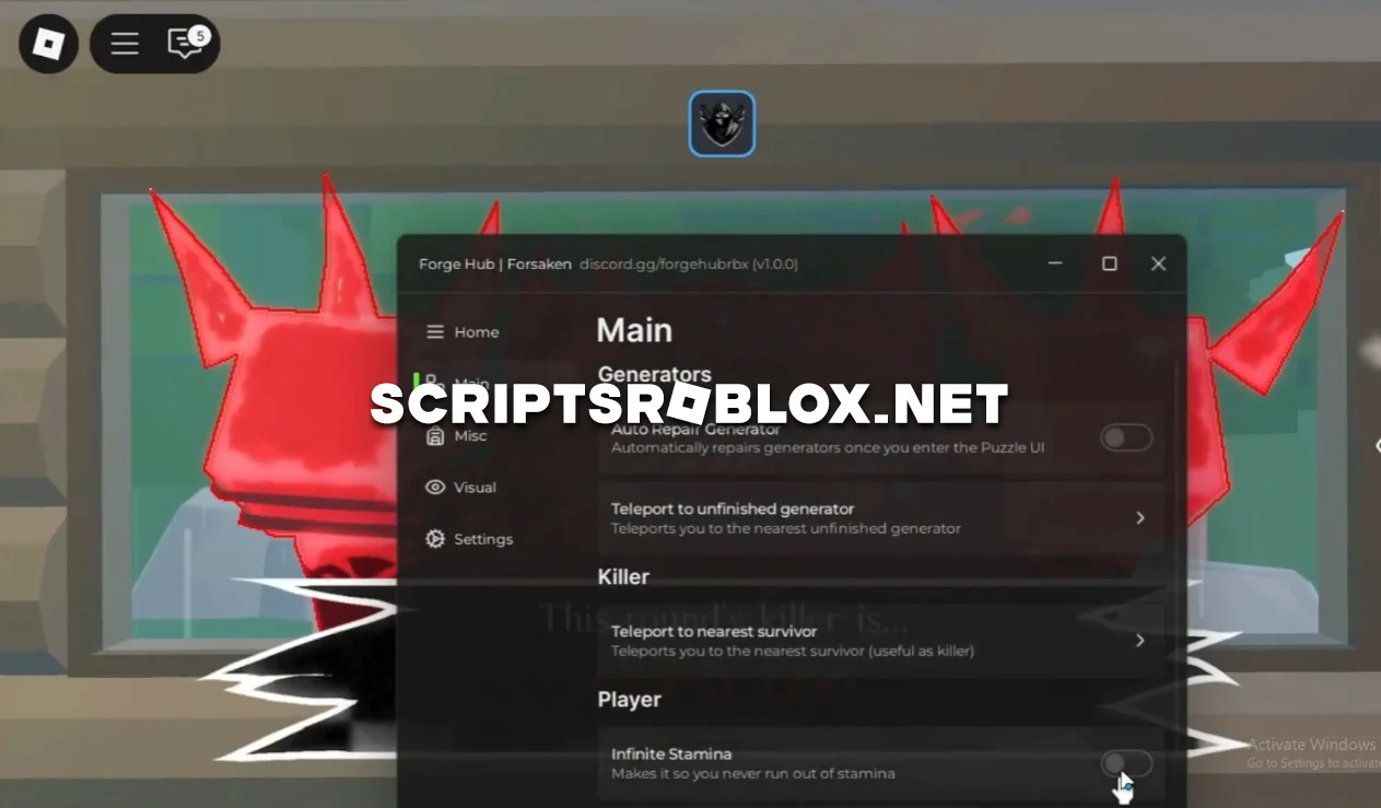 Forsaken Script Pastebin - Auto Farm, Infinite Stamina & More