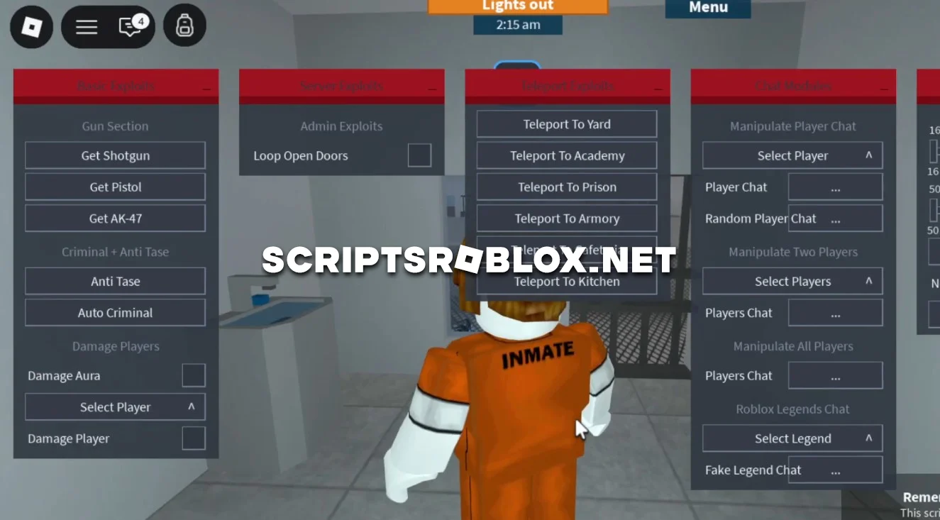 Prison Life Script Pastebin - Get Guns, Teleports & More