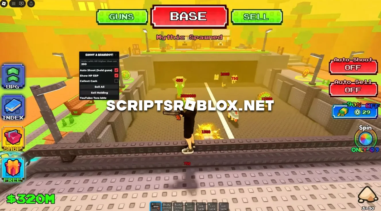 Shoot a Brainrot Script - Auto Shoot, Collect Cash & More (NO KEY)