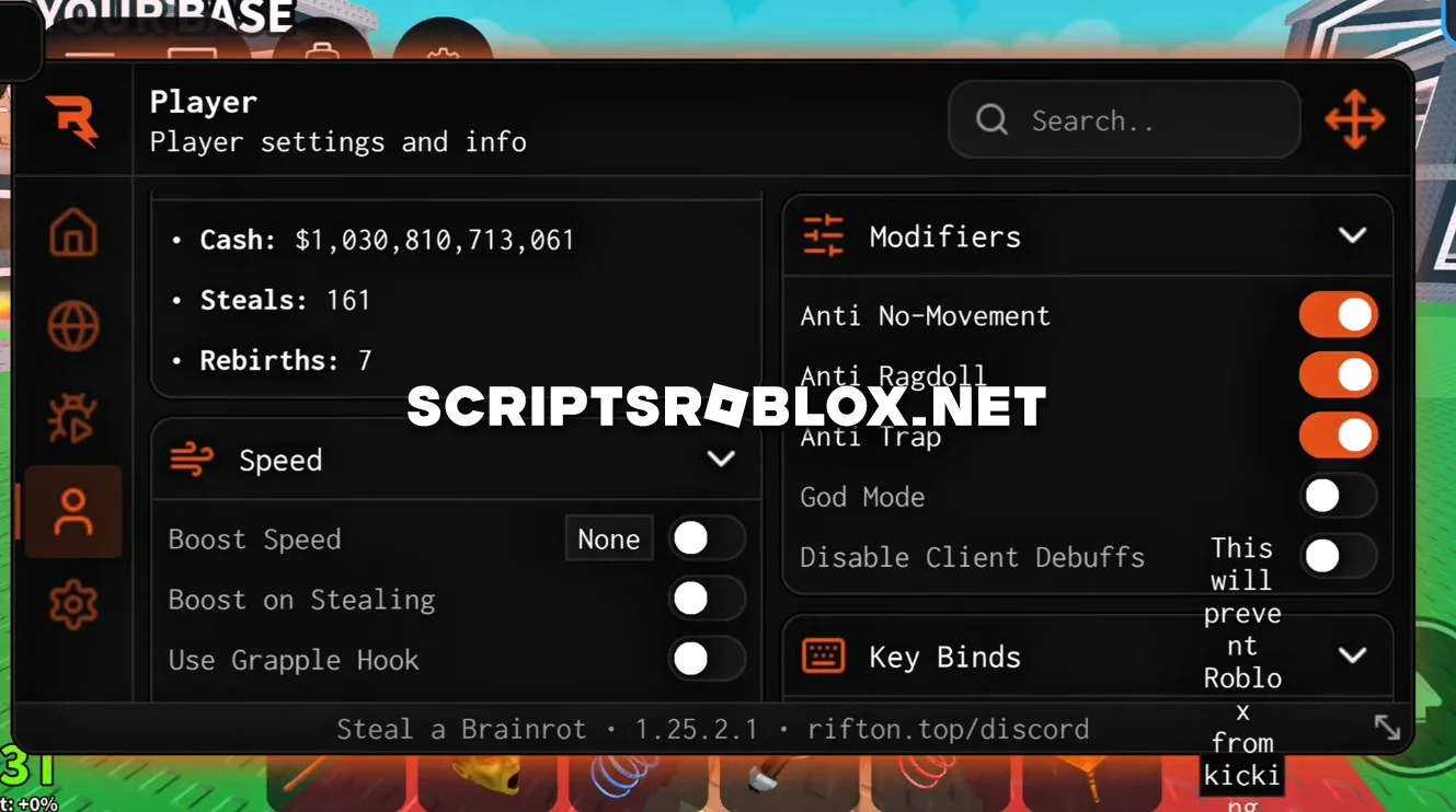 Steal A Brainrot Script (Rift Hub) - Instant Steal, Anti Hit & More