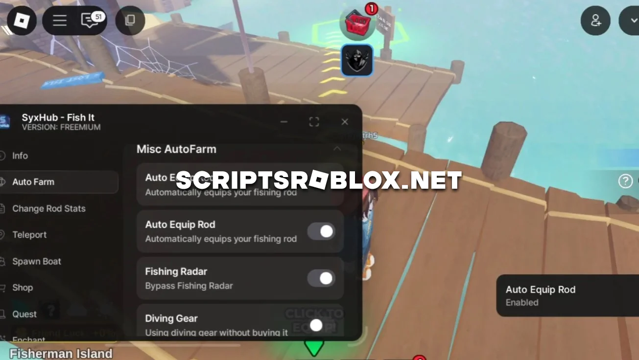 Fish It Free Script (SyxHub) - Instant Fishing, Auto Farm & More