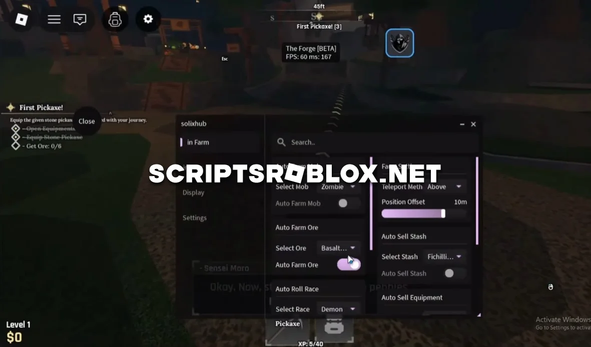 The Forge Script - Auto Farm, Auto Sell, Auto Buy & More