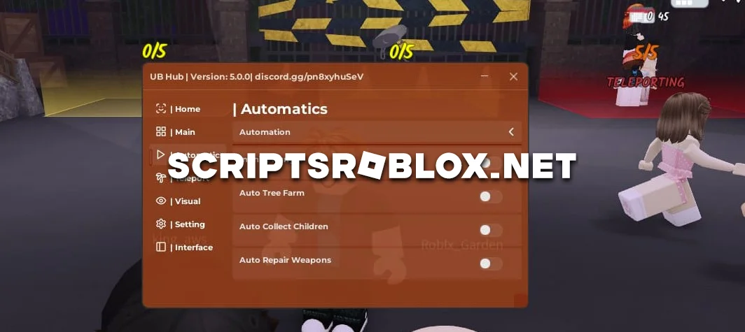 99 Nights in the Forest Script (UB Hub) - Auto Farm, Teleports & More