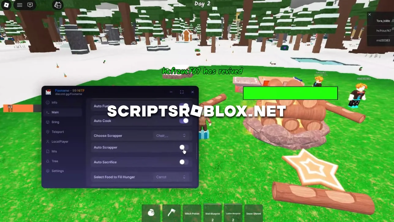 99 Nights in the Forest Script - Bring Items, Kill Aura & More (NO KEY)