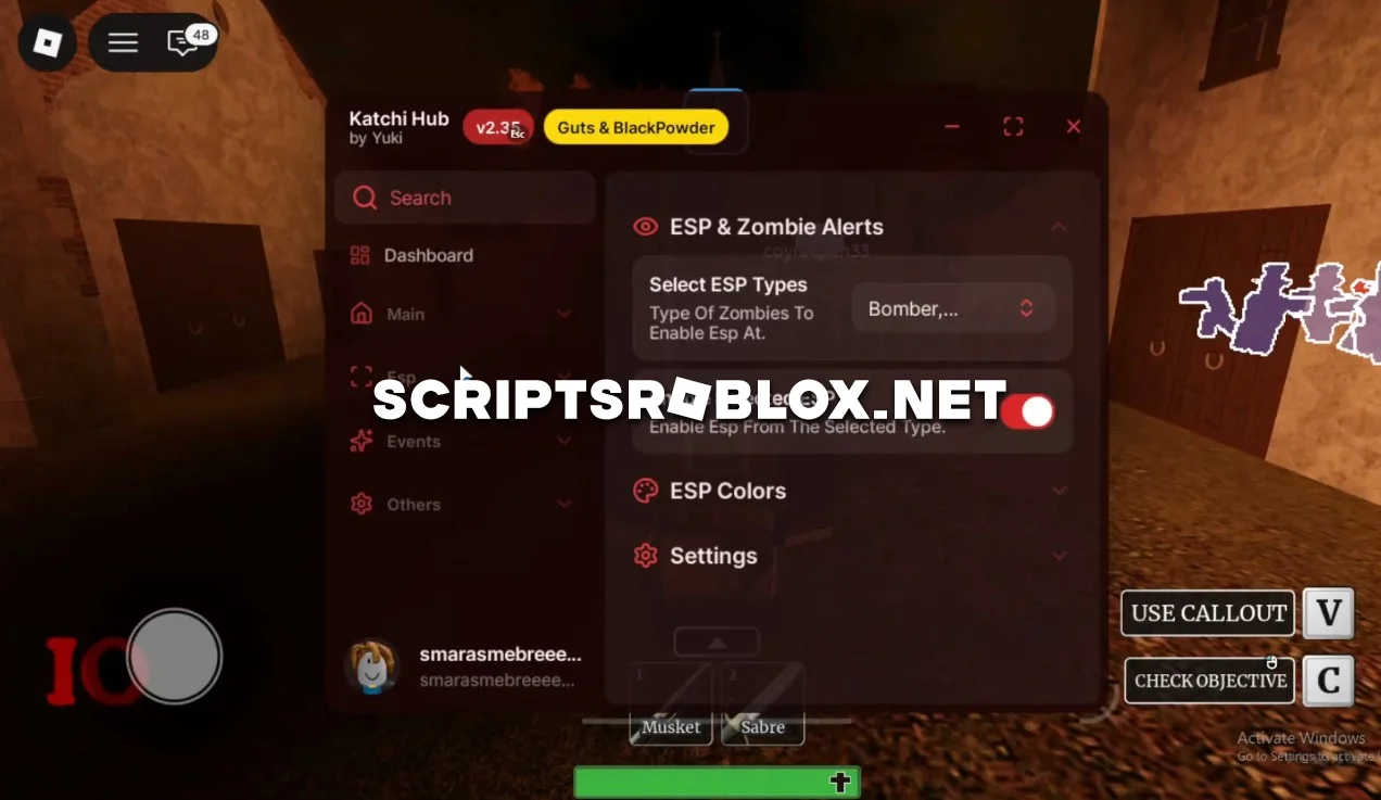 Guts & Blackpowder Script - Esp, Kill Aura, Auto Repair & More