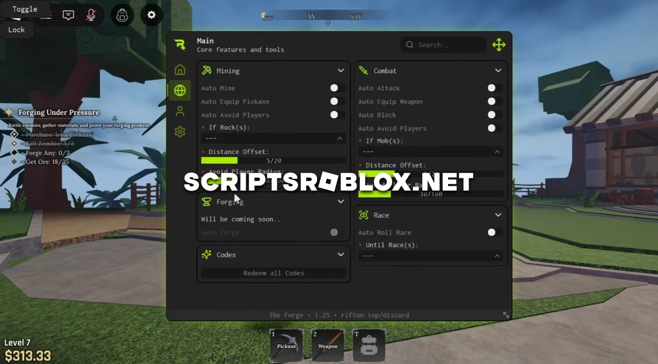 The Forge Script (Rift) - Instant Forge, Auto Farm & More