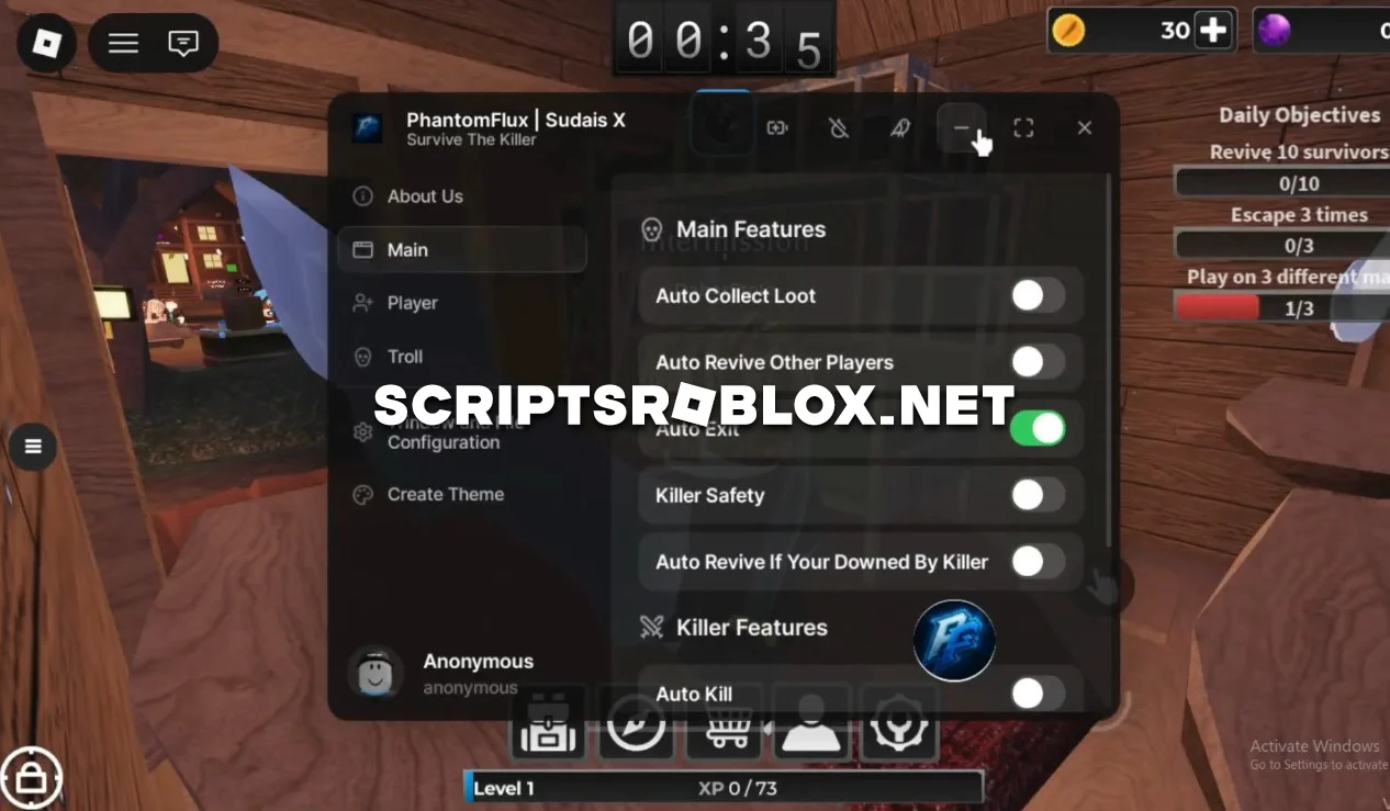 Survive the Killer Script Pastebin - Auto Win, Item Auto Farm & More