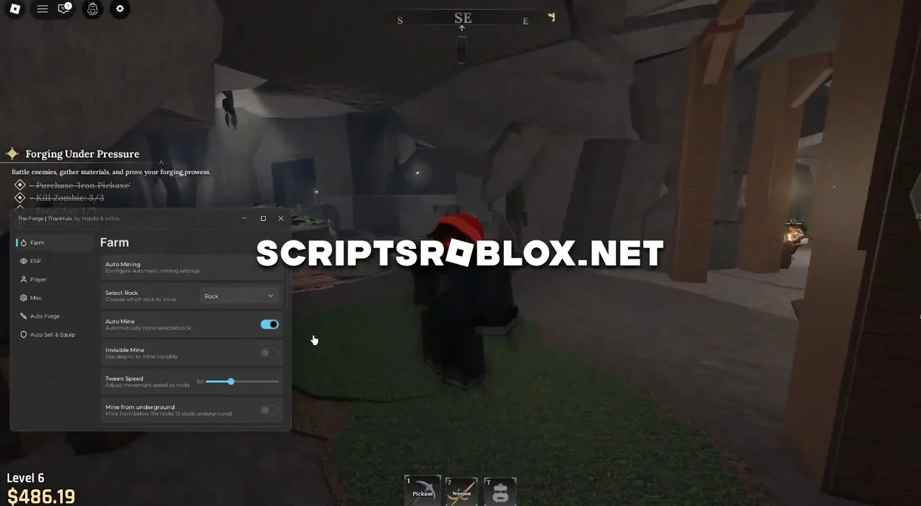 The Forge Script (ThanHub) - Auto Forge, Auto Sell & Equip
