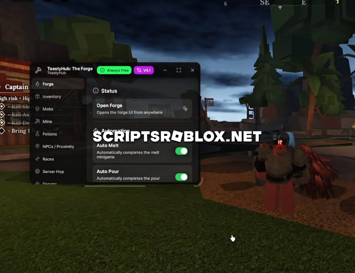 The Forge Script (ToastyHub) - Auto Forge GUI (NO KEY)