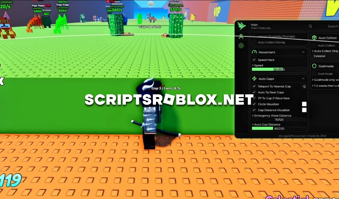Escape Tsunami For Brainrots (Airflow) - Auto Farm, Remove Tsunami