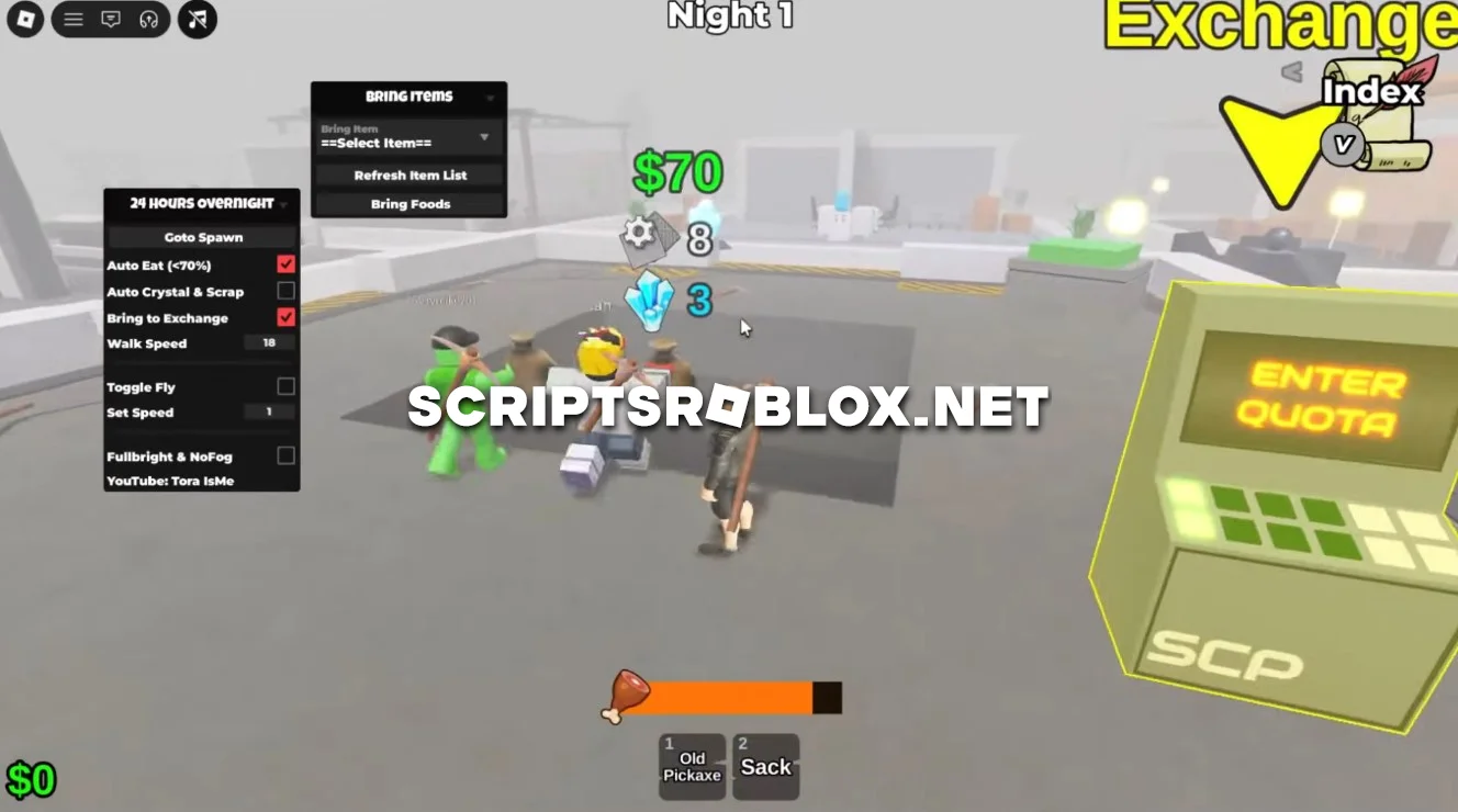 24 Hours Overnight Script - Auto Farm, Bring Items & More