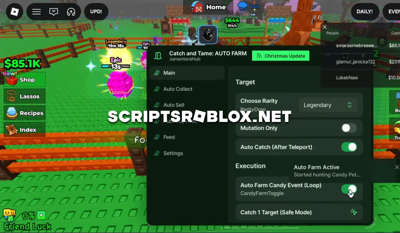 Catch And Tame Script - Auto Collect Cash, Find Best Pets & More