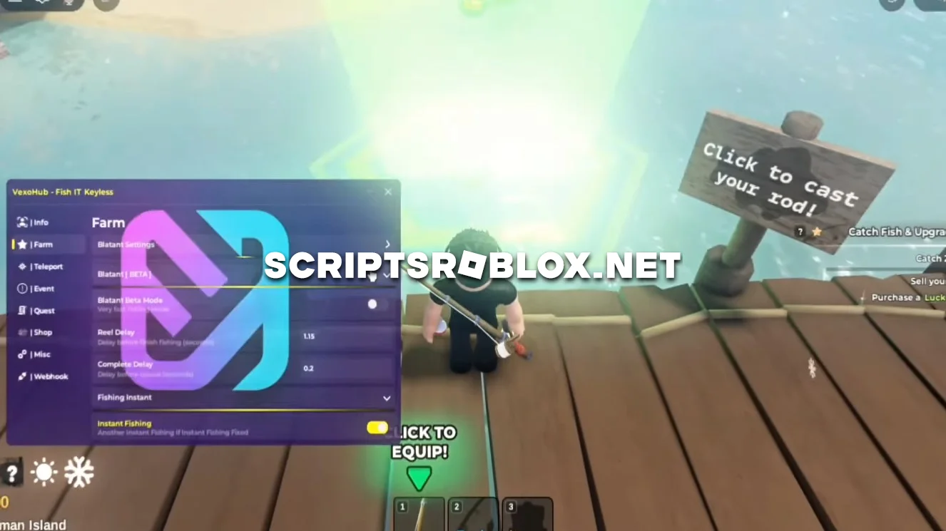 Fish It Keyless Script (Vexo Hub) - Instant Fishing, Auto Farm & More