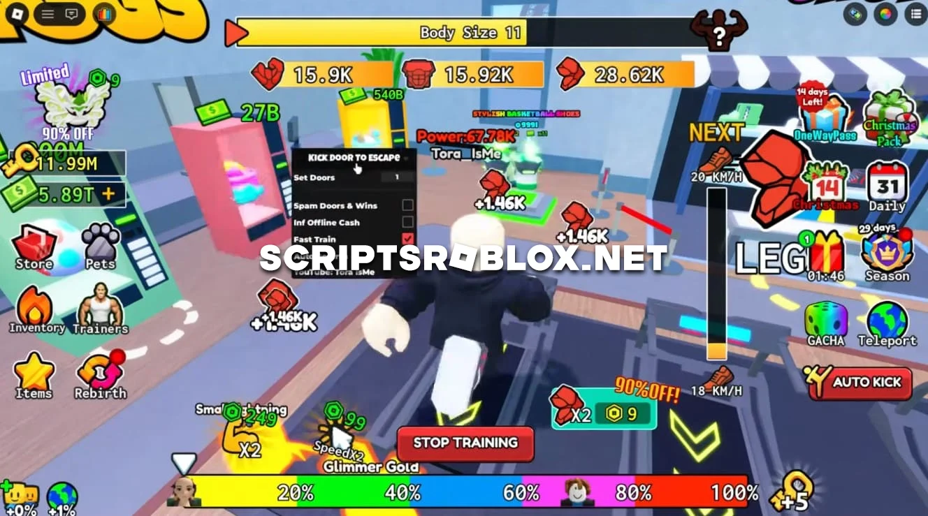 Kick Door To Escape Script - Fast Train, Infinite Cash & More