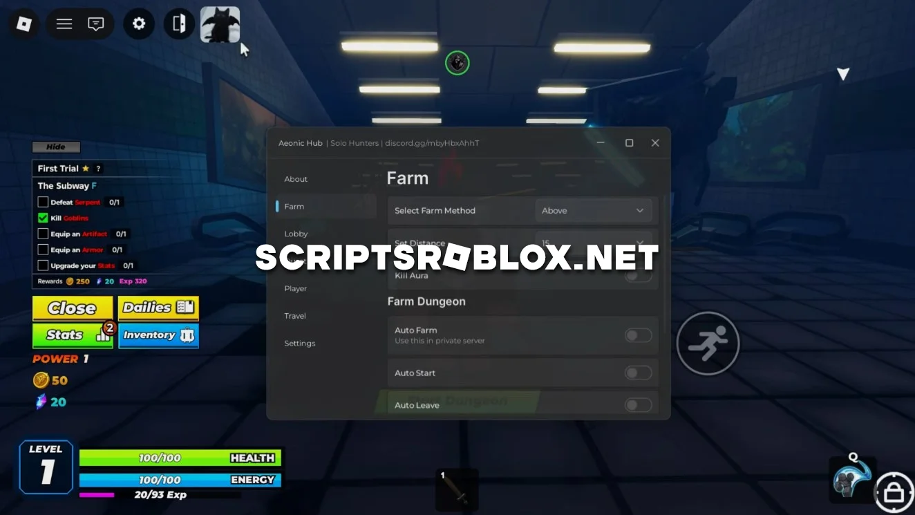 Solo Hunters Script (Aeonic Hub) - Auto Farm, Auto Skills & More