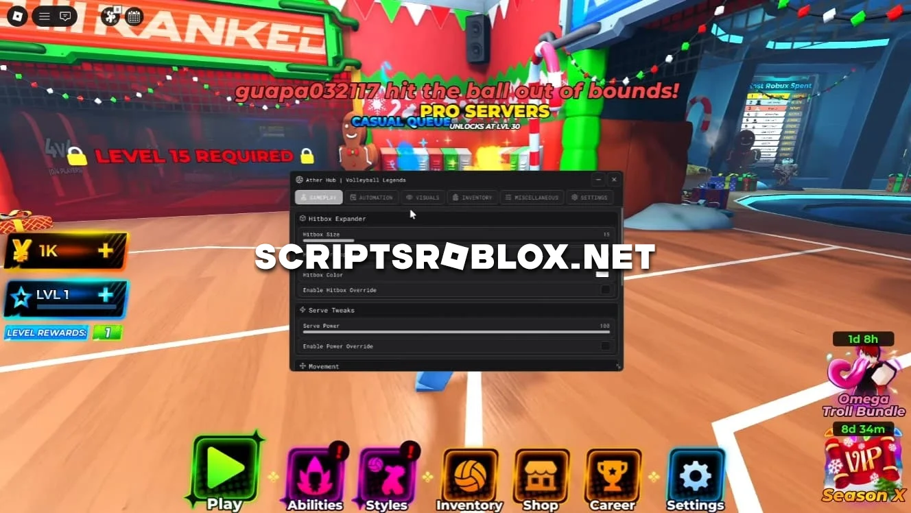 Volleyball Legends Script - Esp, Unlock All, Auto Spin & More