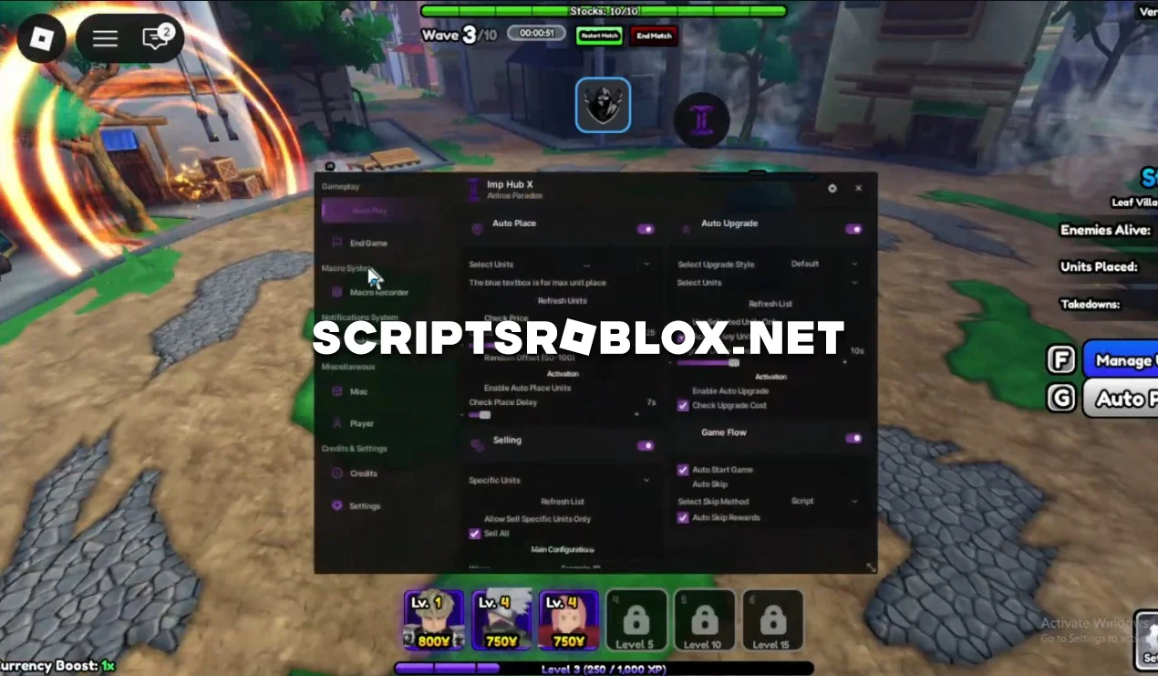 Anime Paradox Script (Imb Hub X) - Auto Join, Auto Place & More