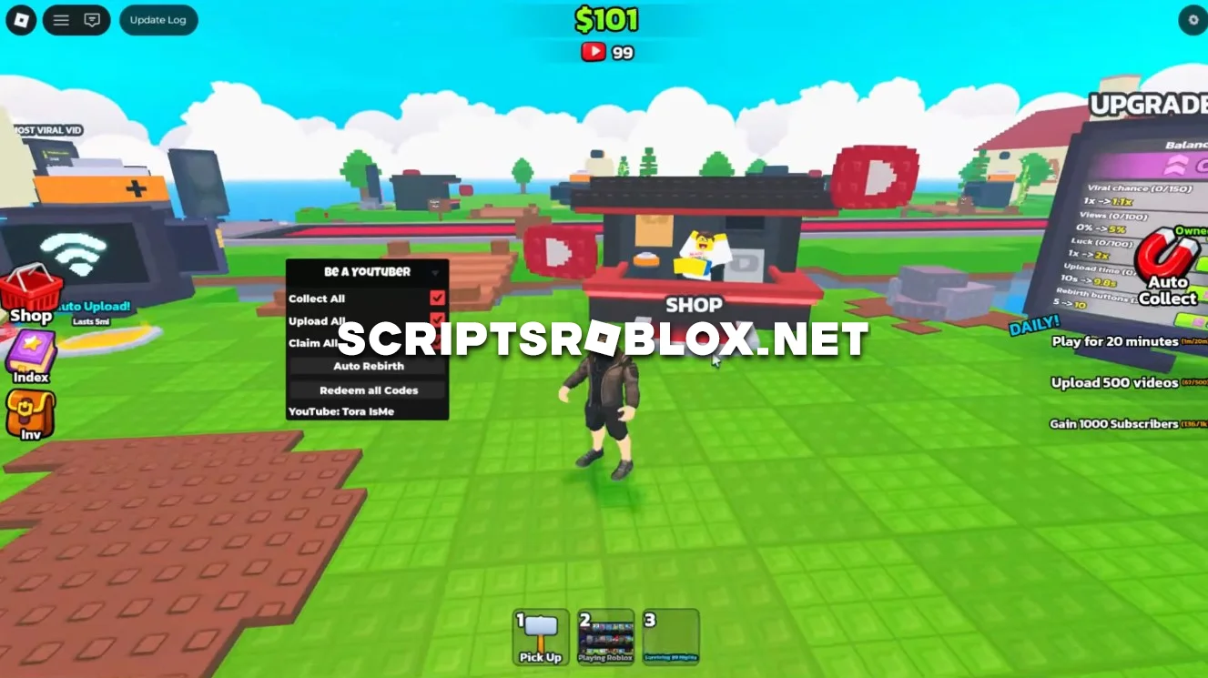 Be a YouTuber Script - Auto Farm, Auto Rebirth & More