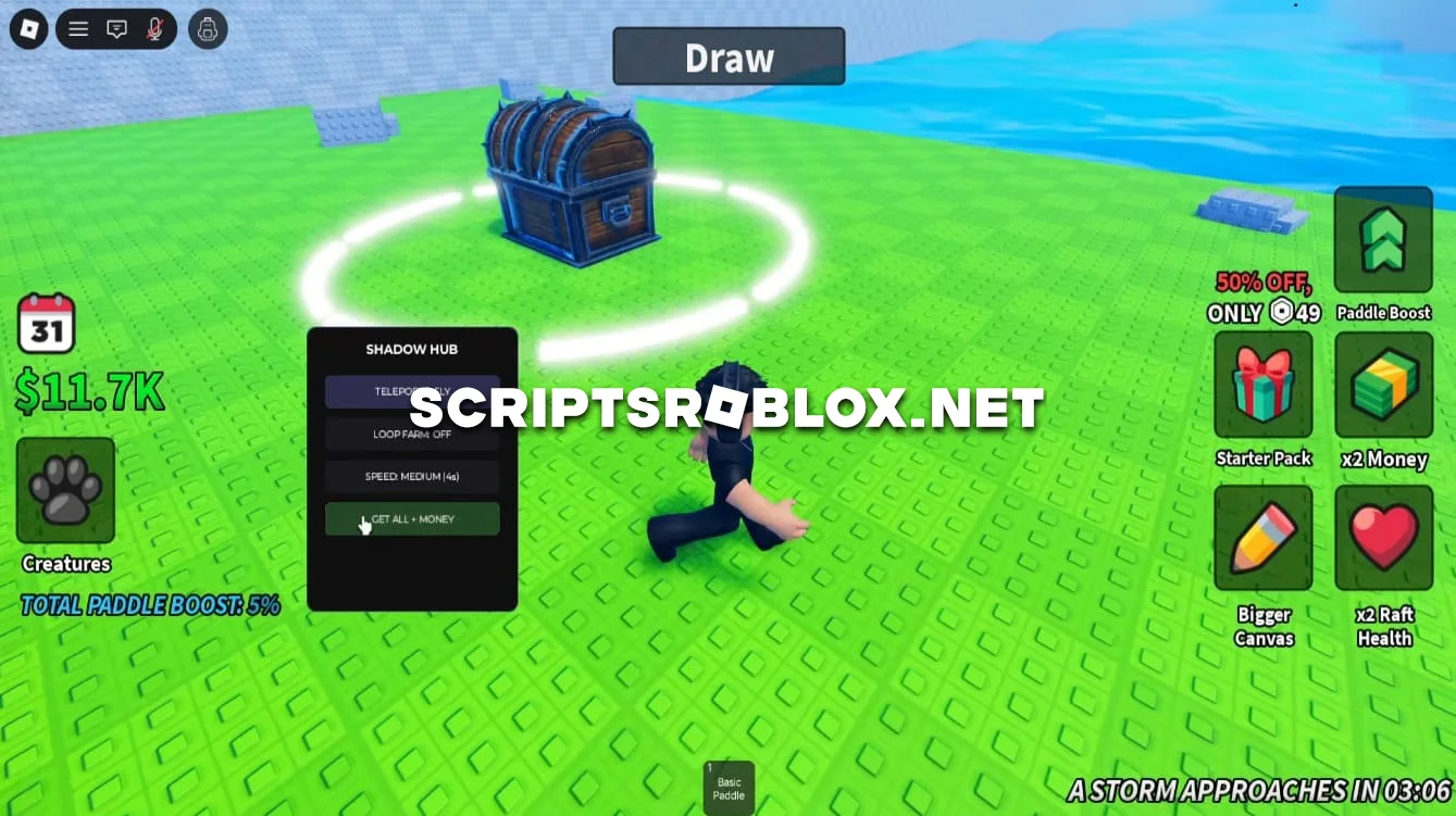 Draw A Raft & Set Sail Script - Infinite Money, Teleport & Fly