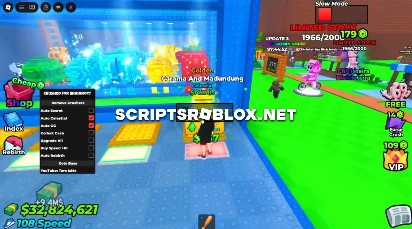 Escape Getting Crushed For Brainrots Script - Auto Farm GUI