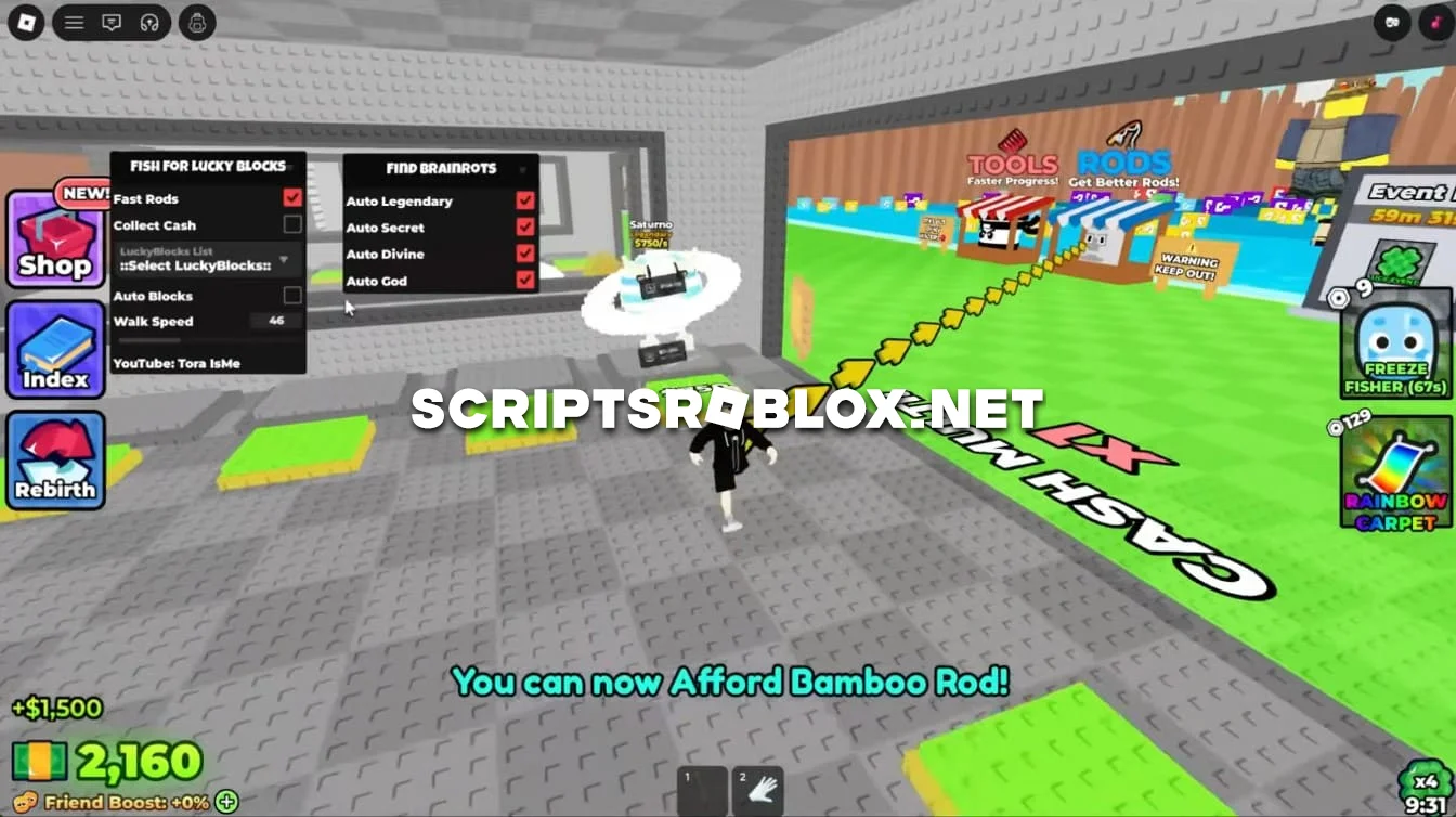 Fish For Lucky Blocks Script - Auto Find Brainrots, Fast Rods & More