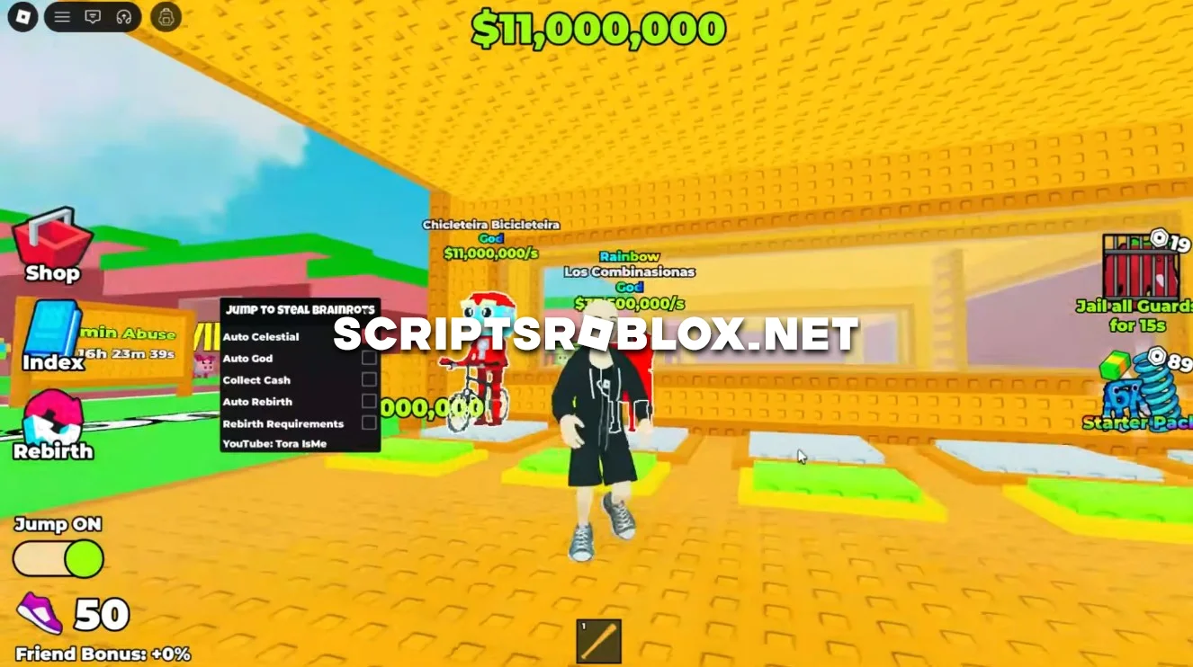 Jump to Steal Brainrots Script - Auto Celestial, Auto God & More