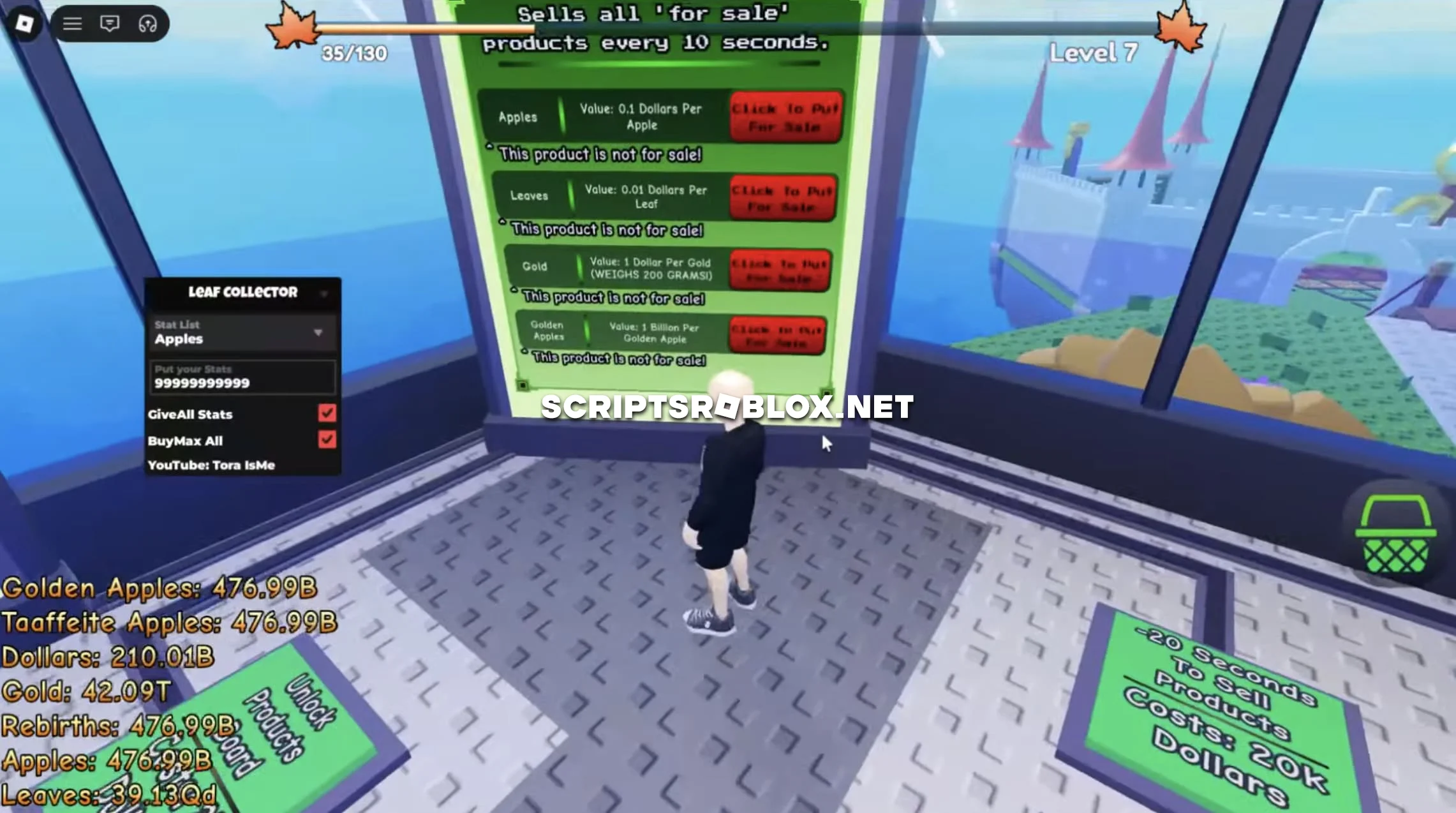 Leaf Collector Script - Give All Stats, Buy Max All & More