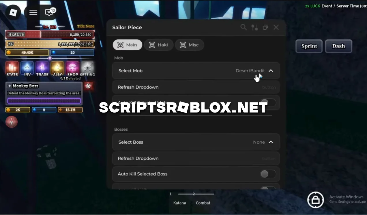 Sailor Piece Script - Auto Farm, Boss Farm, Haki & More
