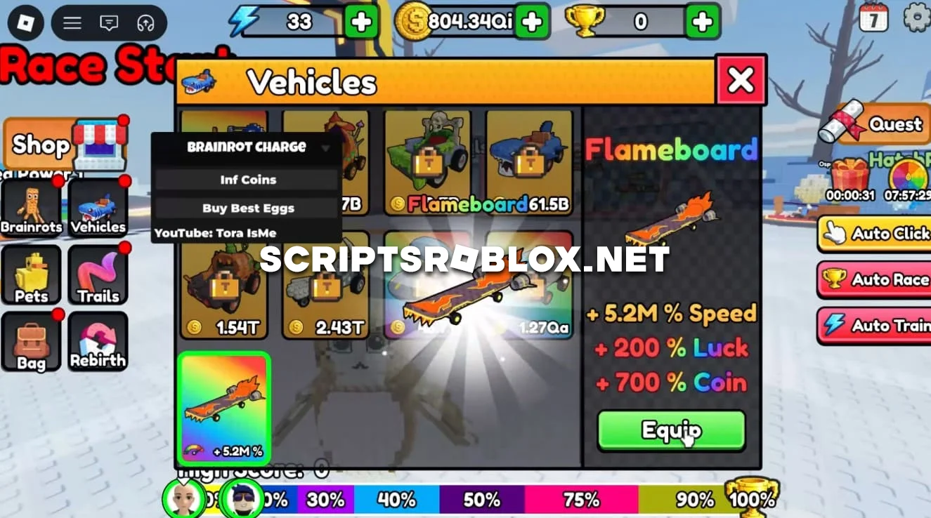 Brainrot Charge Script - Infinite Coins & Buy Best Eggs