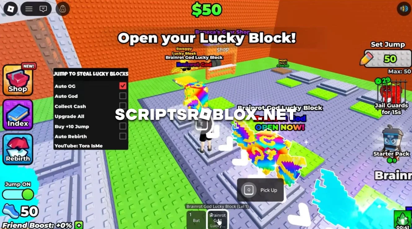 Jump To Steal Lucky Blocks Script - Auto OG, Auto God & More