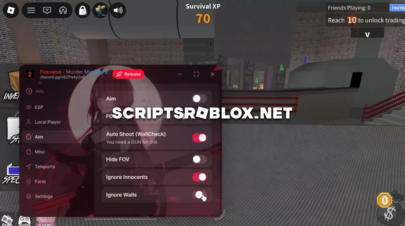 Murder Mystery 2 Script (Foxname) - Aimbot, Esp, Fly & More