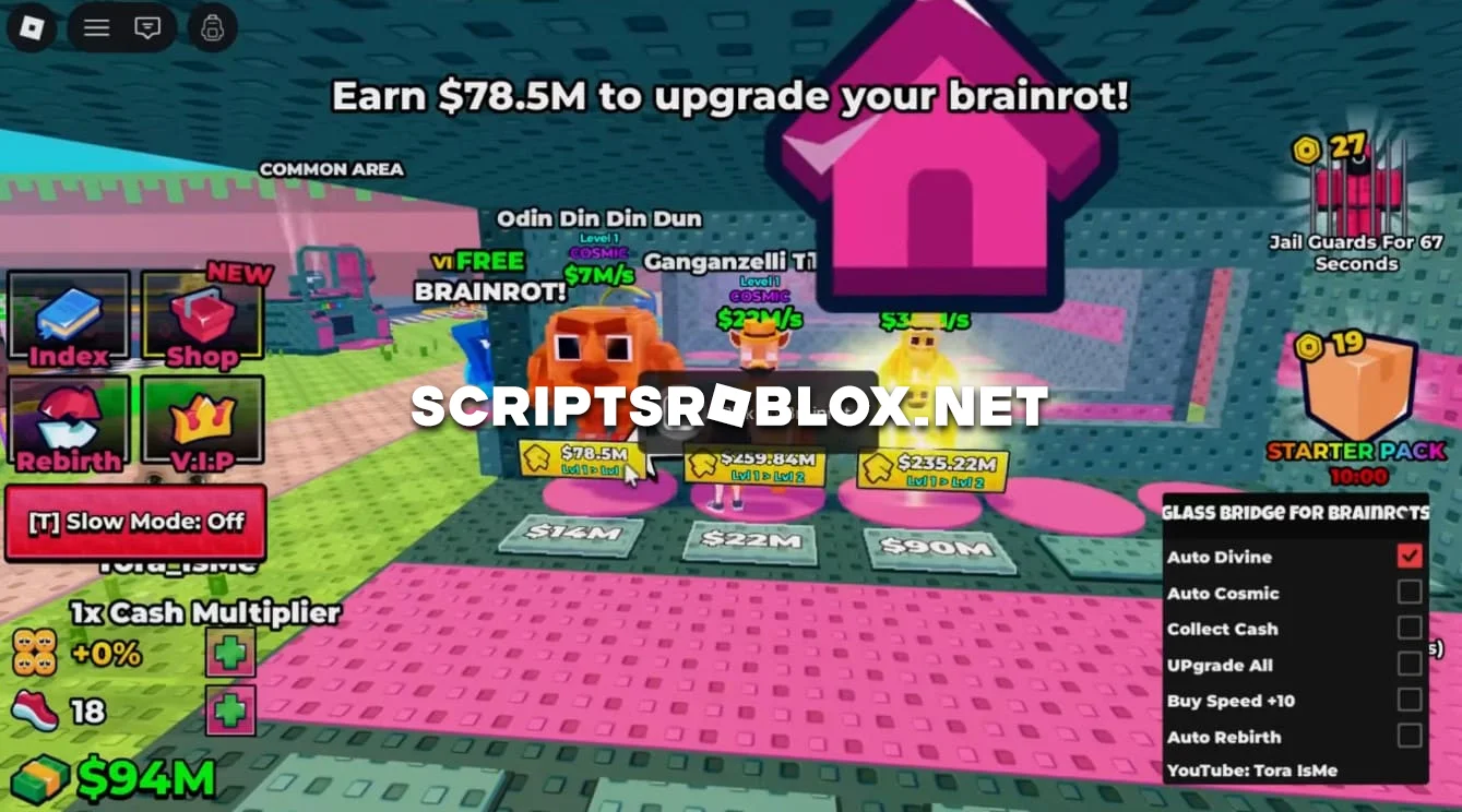 Survive Glass Bridge For Brainrots Script - Auto Divine, Cosmic & More