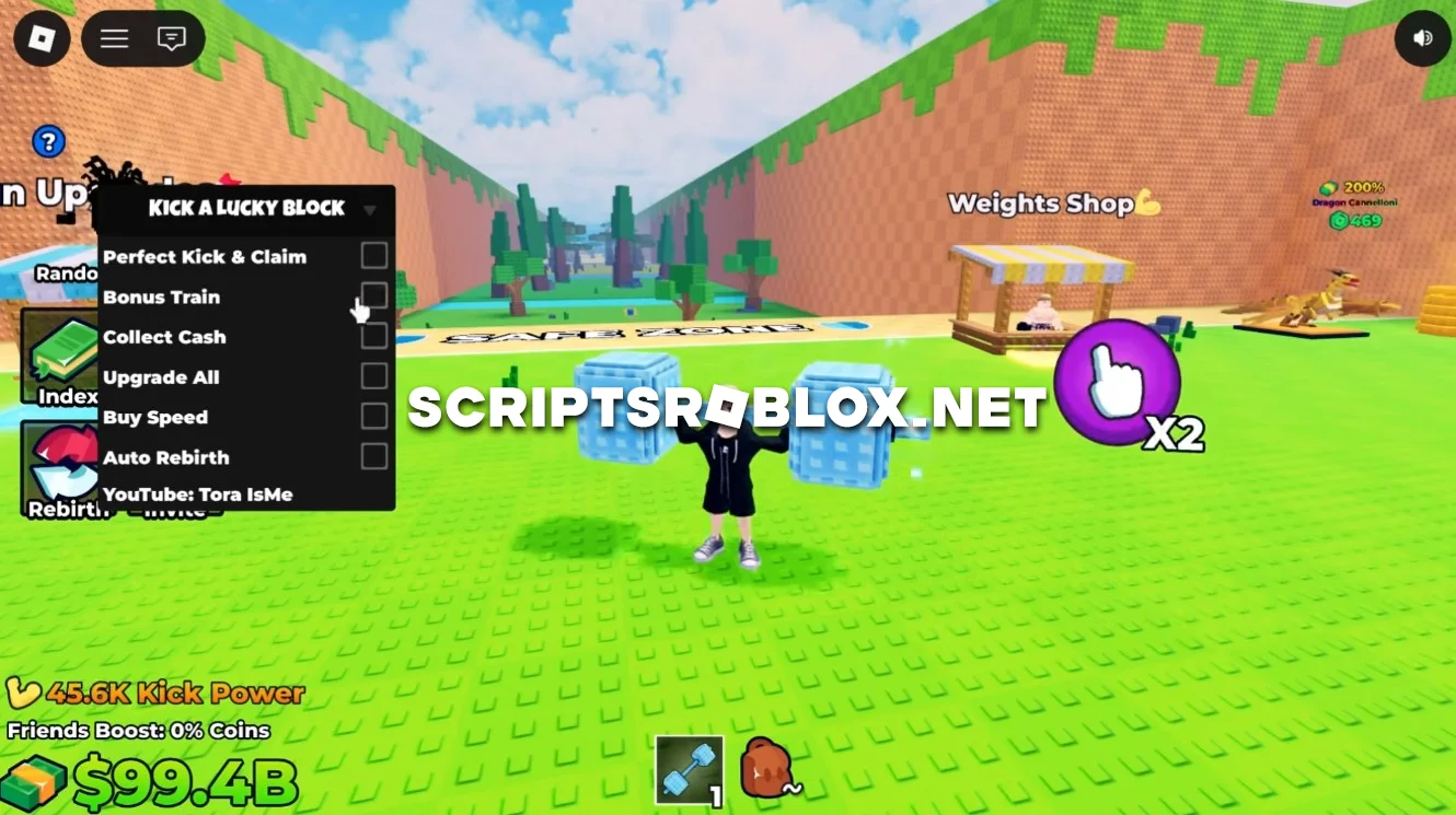 Kick a Lucky Block Script - Perfect Kick, Collect Cash & More