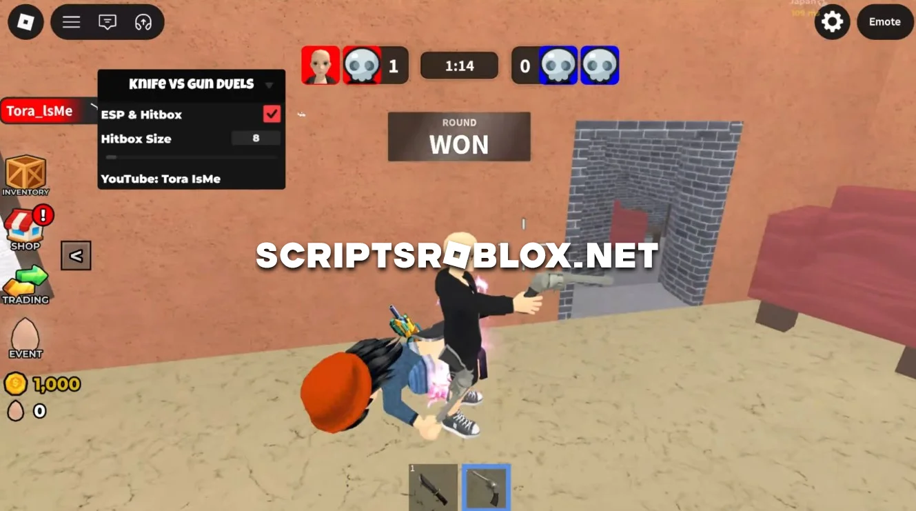 Knife VS Gun DUELS Script - Player Esp & Hitbox