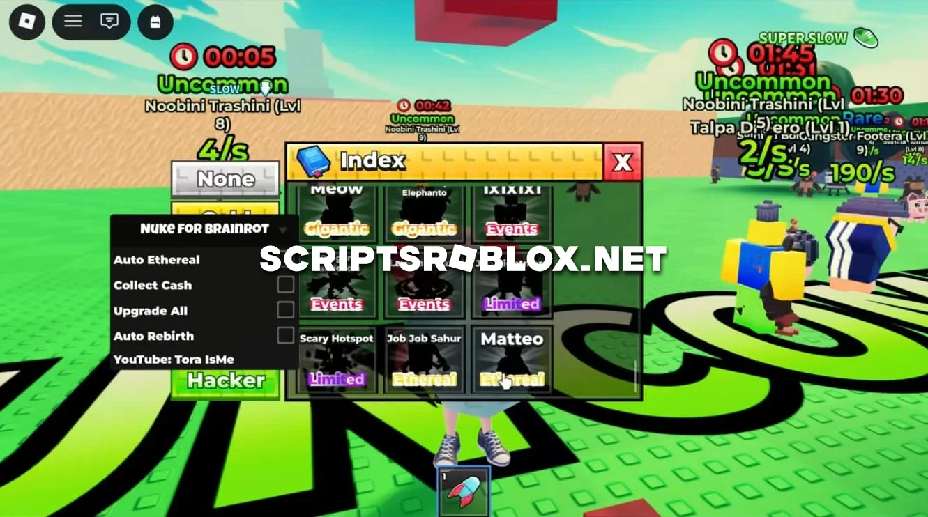 Nuke for Brainrot Script - Auto Ethereal, Collect Cash & More
