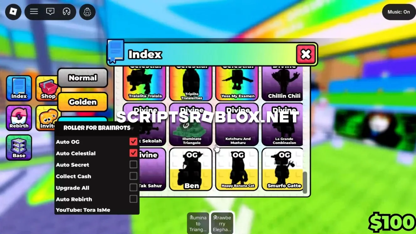 Roller for Brainrots Script - Auto OG, Auto Celestial & More