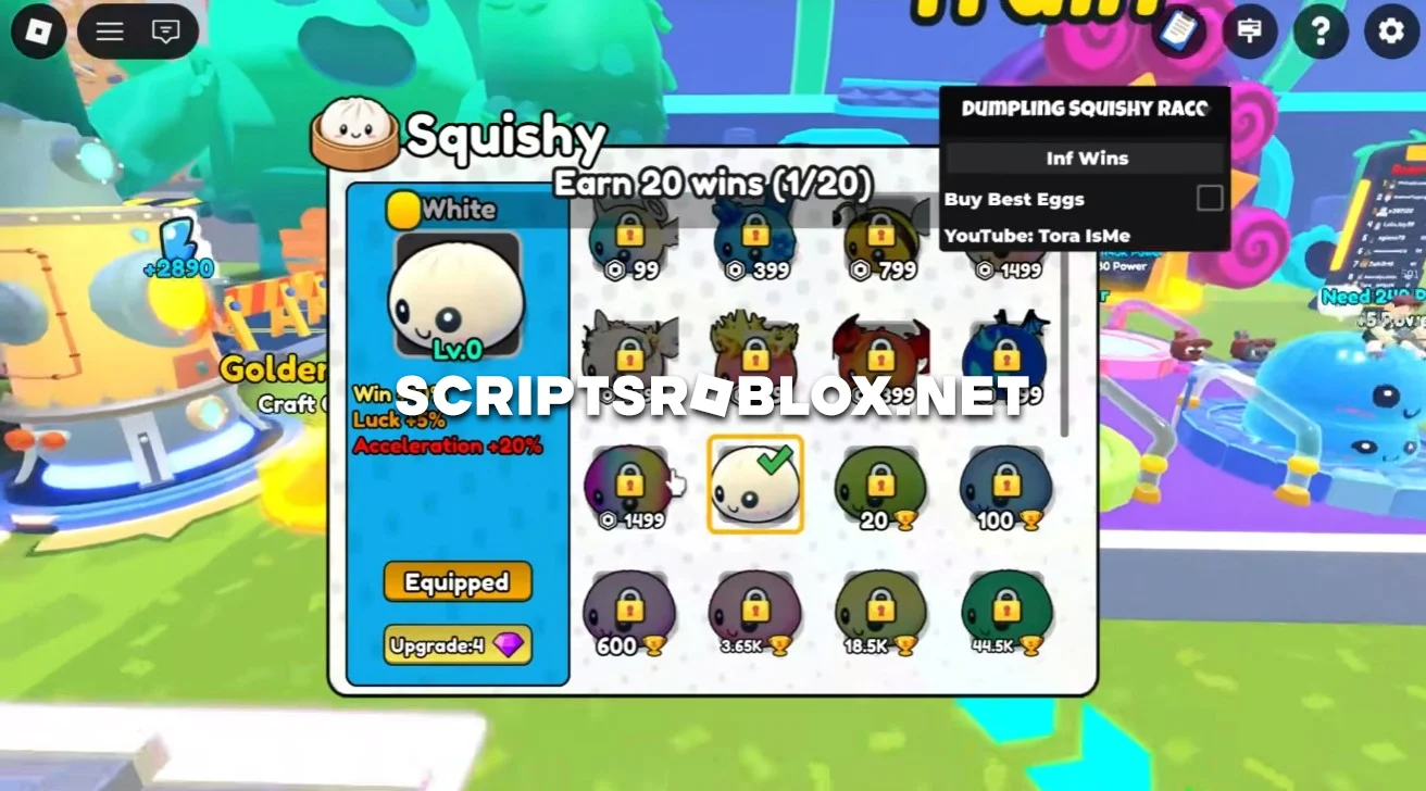 Dumpling Squishy Race Script - Buy Best Eggs, Inf Wins (NO KEY)
