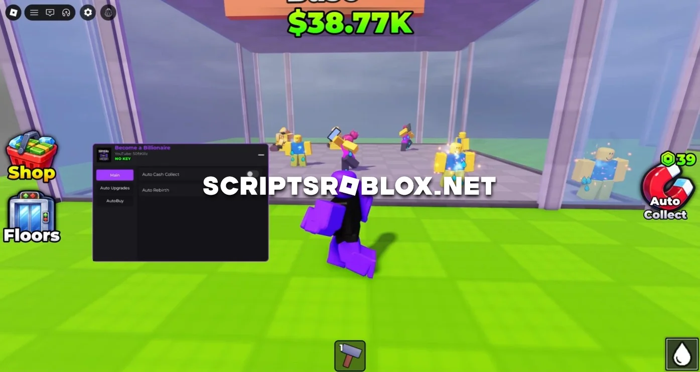 Become a Billionaire Script - Auto Collect Cash, Auto Upgrades