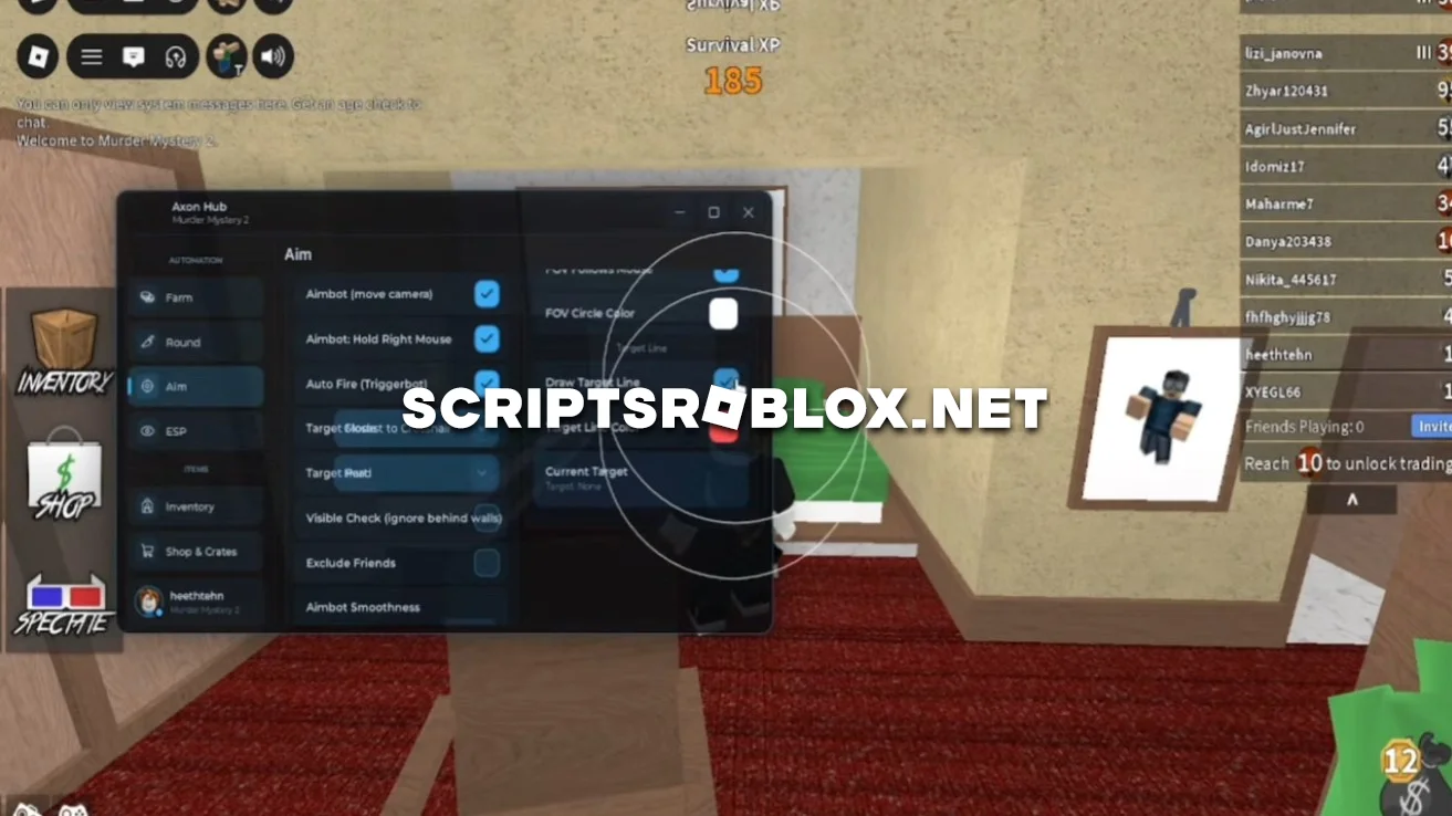 Murder Mystery 2 Script 2026 (Axon Hub) - OP Auto Farm & More
