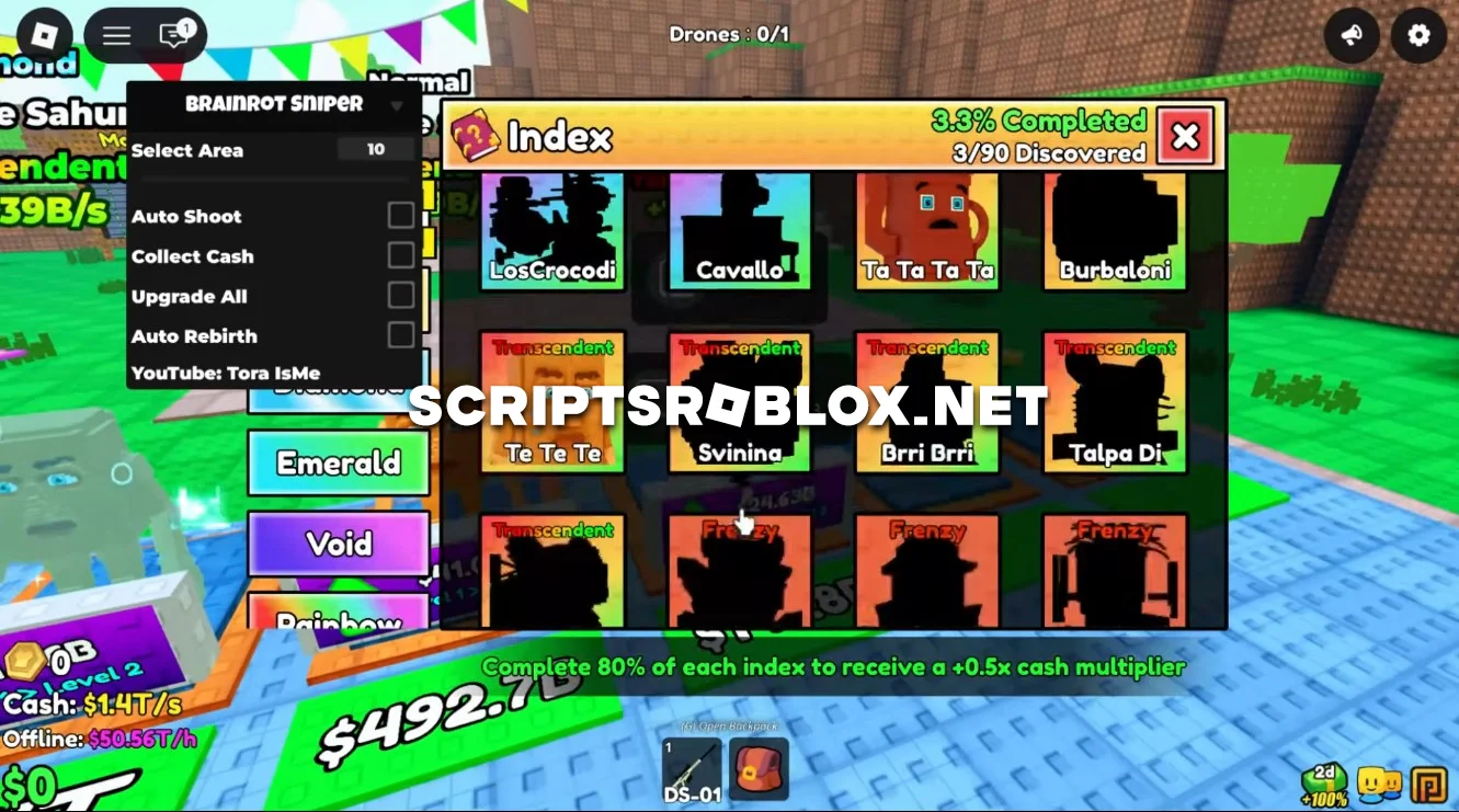 Brainrot Sniper Script - Auto Shoot, Upgrade All & More