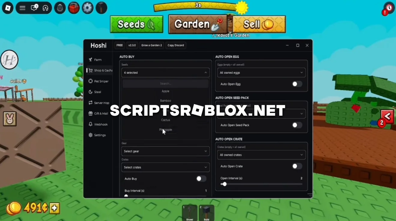 Grow a Garden 2 Script (No Key) - Auto Farm, Pet Finder, Collect