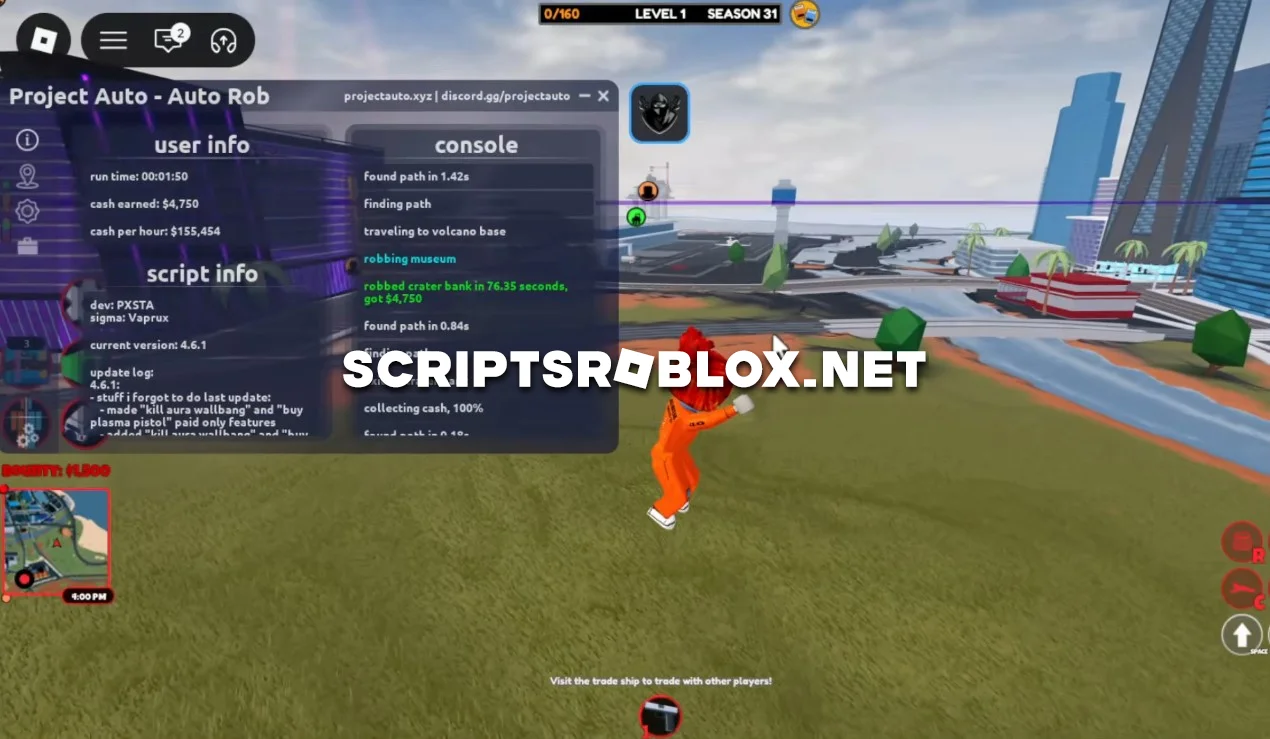 JailBreak Script 2026 - Auto Arrest, Auto Rob, Auto Farm & More